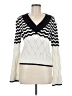 Express Chevron-herringbone Ivory Pullover Sweater Size M - photo 1