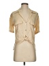 Zara Tan Short Sleeve Blouse Size XS - photo 1