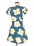 Unique Vintage 100% Cotton Teal Casual Dress Size 6 - 8 - photo 2