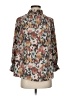 2 Hearts 100% Polyester Floral Brown 3/4 Sleeve Blouse Size S - photo 1
