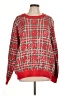 Bibi Plaid Red Pullover Sweater Size L - photo 1
