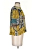 Weston 100% Rayon Yellow Short Sleeve Blouse Size XS - photo 4