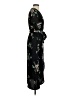 H&M 100% Polyester Floral Black Casual Dress Size 2 - photo 4