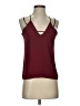 Express 100% Polyester Burgundy Sleeveless Top Size XXS - photo 1