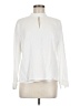 J. Peterman 100% Polyester White Long Sleeve Blouse Size 8 - photo 1
