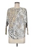 Sioni Animal Print Silver Pullover Sweater Size M - photo 1