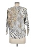 Sioni Animal Print Silver Pullover Sweater Size M - photo 2