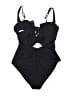 Soluna Solid Black One Piece Swimsuit Size L - photo 2