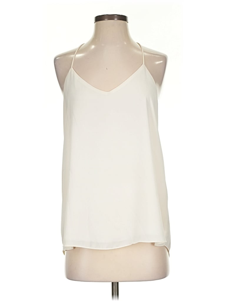 Pre-owned Abbeline Tank Top Ivory Halter Neckline Tops In White