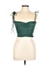Reset 100% Polyester Green Sleeveless Blouse Size S - photo 1