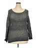 I.N. Studio Metallic Gray Pullover Sweater Size 2X - photo 1