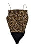 Jun & Ivy 100% Polyester Gold Bodysuit Size XS - photo 1