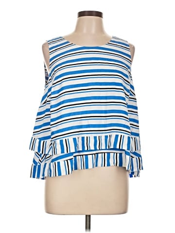 Kaari Blue Sleeveless Blouse (view 1)