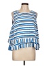 Kaari Blue 100% Rayon Blue Sleeveless Blouse Size L - photo 1