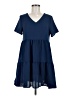 Unbranded Solid Blue Casual Dress Size M - photo 1