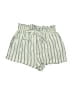 Hollister 100% Viscose Stripes Green Shorts Size S - photo 1