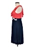 Soprano Color Block Blue Cocktail Dress Size M - photo 5