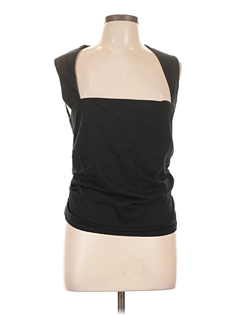 Pre-owned Maeve Sleeveless Top Black Halter Neckline Tops