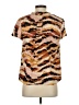 NANETTE Nanette Lepore 100% Polyester Animal Print Brown Short Sleeve Blouse Size S - photo 2