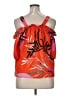 Natori Floral Orange Sleeveless Blouse Size 1X - photo 2