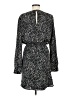 Evereve 100% Polyester Animal Print Black Tan Casual Dress Size M - photo 2