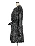 Evereve 100% Polyester Animal Print Black Tan Casual Dress Size M - photo 5