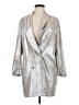 Zara Basic Metallic Silver Coat Size M - photo 1