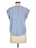 NYCC 100% Polyester Blue Short Sleeve Blouse Size M - photo 2