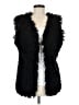 Max Edition 100% Polyester Black Faux Fur Vest Size M - photo 1