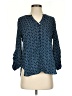 Collective Concepts 100% Polyester Polka Dots Blue 3/4 Sleeve Blouse Size S - photo 1