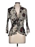 NY Collection 100% Polyester Gray 3/4 Sleeve Blouse Size L (petite) - photo 1