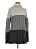 Debbie Morgan Color Block Gray Turtleneck Sweater Size M - photo 1