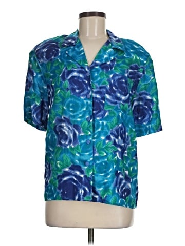 Leslie Fay Short Sleeve Button-Down Shirt (view 1)