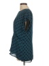 CAbi 100% Polyester Teal Short Sleeve Blouse Size M - photo 5
