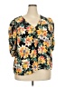 Ava & Viv 100% Polyester Floral Yellow 3/4 Sleeve Blouse Size 2X - photo 1