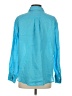 Gap 100% Linen Color Block Teal Long Sleeve Button-Down Shirt Size XS - photo 2