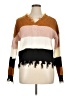Full Circle Collection 100% Acrylic Color Block Brown Pullover Sweater Size 1X - photo 1