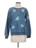 Billy T Floral Blue Pullover Sweater Size S - photo 1