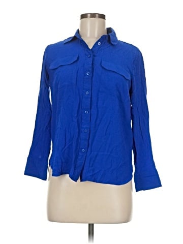 Talbots 3/4 Sleeve Button-Down Shirt (view 1)