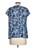 Fred David Blue Short Sleeve Blouse Size L - photo 2