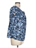 Fred David Blue Short Sleeve Blouse Size L - photo 4
