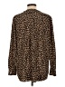 Talbots 100% Polyester Animal Print Brown Long Sleeve Top Size L - photo 2