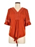 Carolyn Taylor Orange Short Sleeve Blouse Size M - photo 1