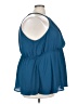 Torrid 100% Polyester Blue Sleeveless Blouse Size 4X Plus (4) - photo 4