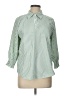 Unbranded 100% Polyester Stripes Green 3/4 Sleeve Blouse Size L - photo 1