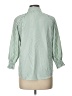 Unbranded 100% Polyester Stripes Green 3/4 Sleeve Blouse Size L - photo 2