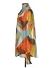 PrettyLittleThing 100% Polyester Color Block Orange Long Sleeve Blouse Size 2 - photo 5
