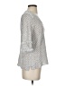 Nic + Zoe Tweed Silver Pullover Sweater Size S - photo 4