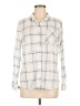 Eden & Olivia 100% Polyester Plaid Ivory Long Sleeve Blouse Size M - photo 1