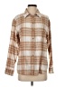 American Eagle Outfitters Plaid Tan Long Sleeve Button-Down Shirt Size XS - photo 1